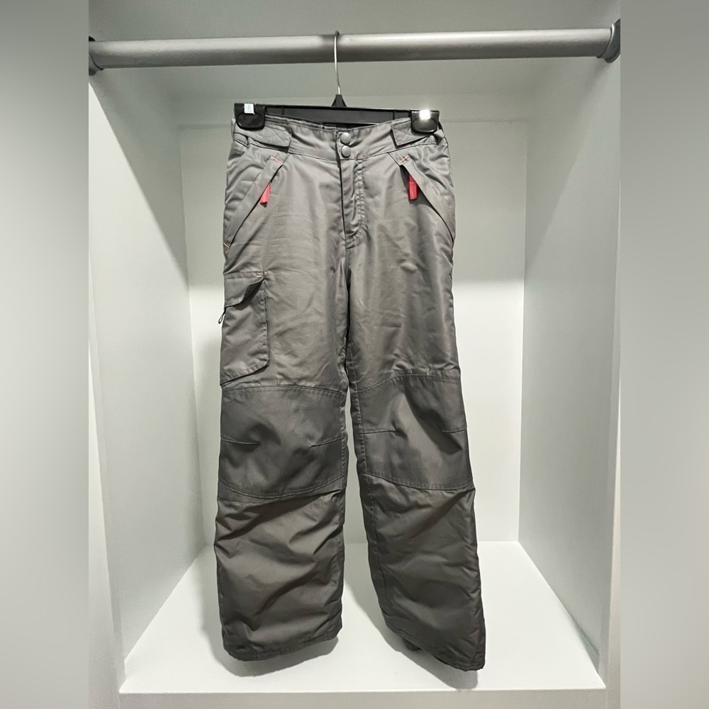C9 By Champion Girl's Snow pants gray with pink zipper pulls size M (7/8)
